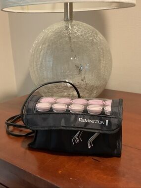 Remington Black Case with Light Pink Hot Rollers